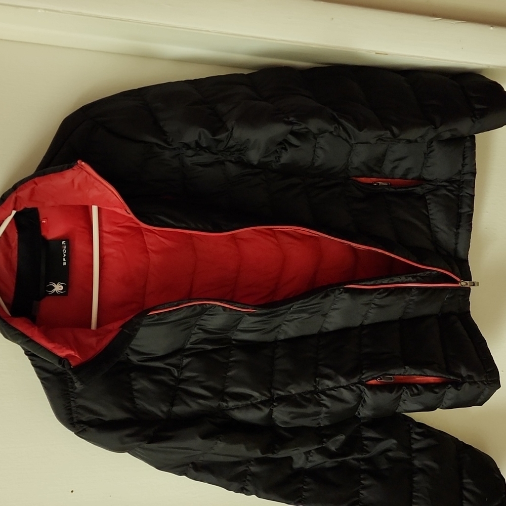 [SOLD]NWOT Unisex Spyder Winter Puffer Black Jacket Smalll - Picture 4 of 7
